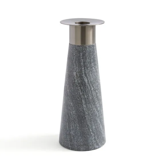 Midnight Black Marble Candlestick Holder 3