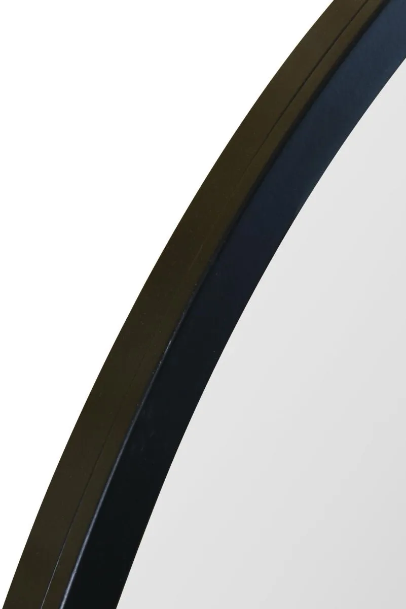 MirrorOutlet Black Metal Framed Arched Wall Mirror 49" X 35" (125CM X 90CM) 5