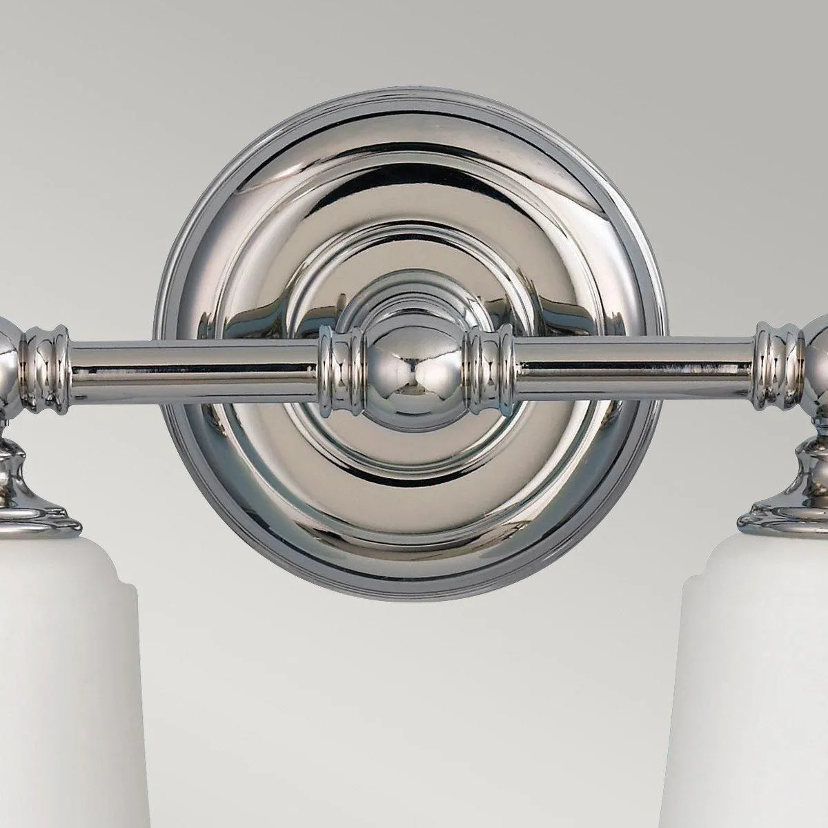 Netlighting Huguenot Lake 2 Light Bathroom Over Mirror Light Polished Chrome IP44 G9 in Grey 2