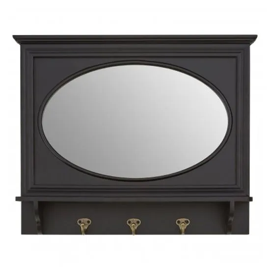 Whitely Wall Bedroom Mirror In Matte Black Frame