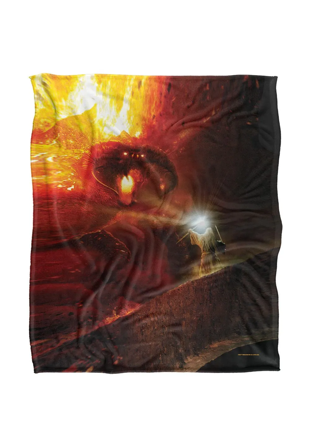 Warner Brothers Lord Of The Rings Officially Licensed Silky Touch Super Soft Throw Blanket 152 x 127 cm in White