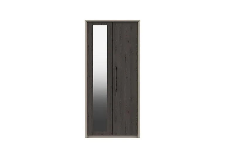 Paddington 2 Door Wardrobe with Mirror - Anthracite