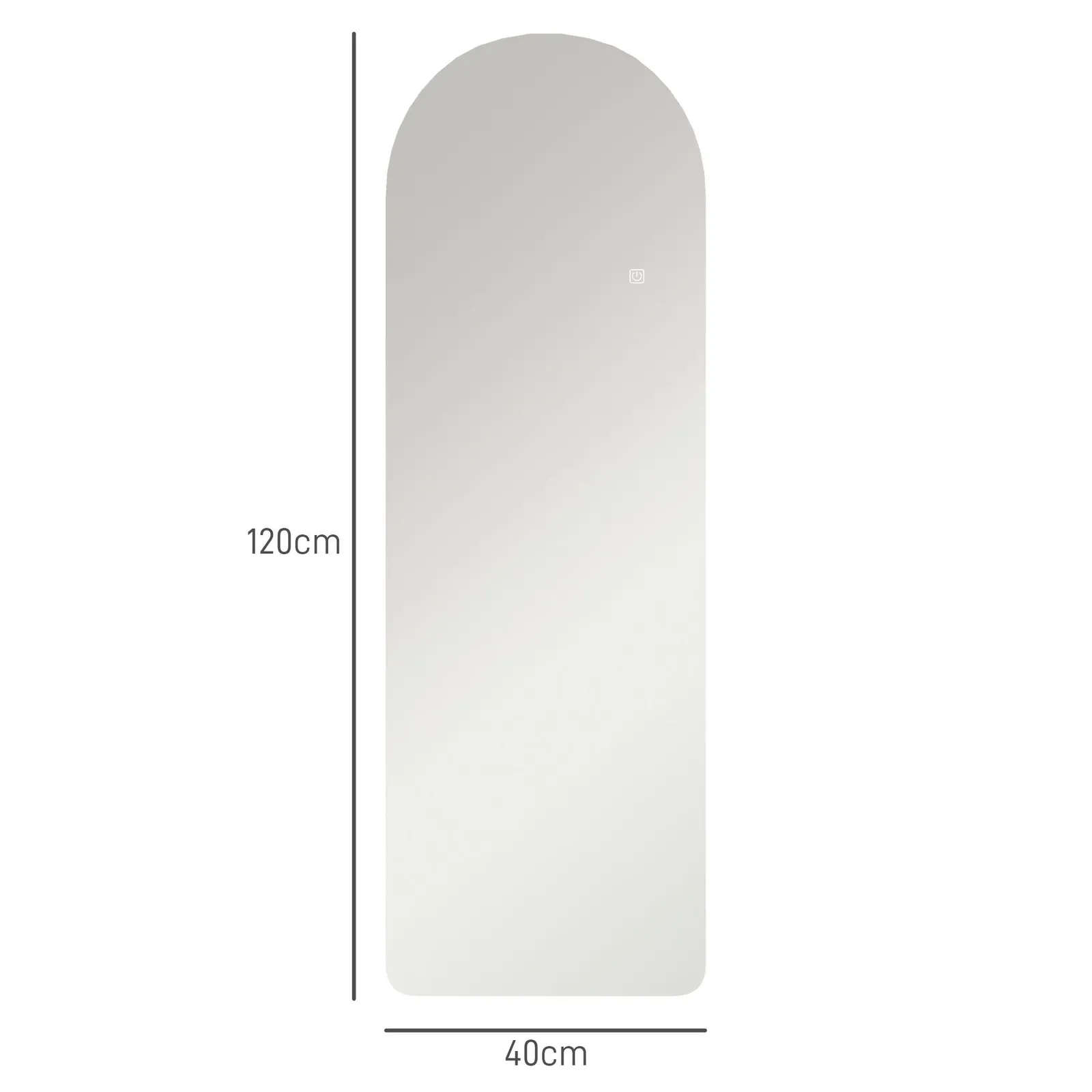 HOMCOM Full Length Wall Mirror with Lights Dimming & 3 Colour Adjustable in Clear 3