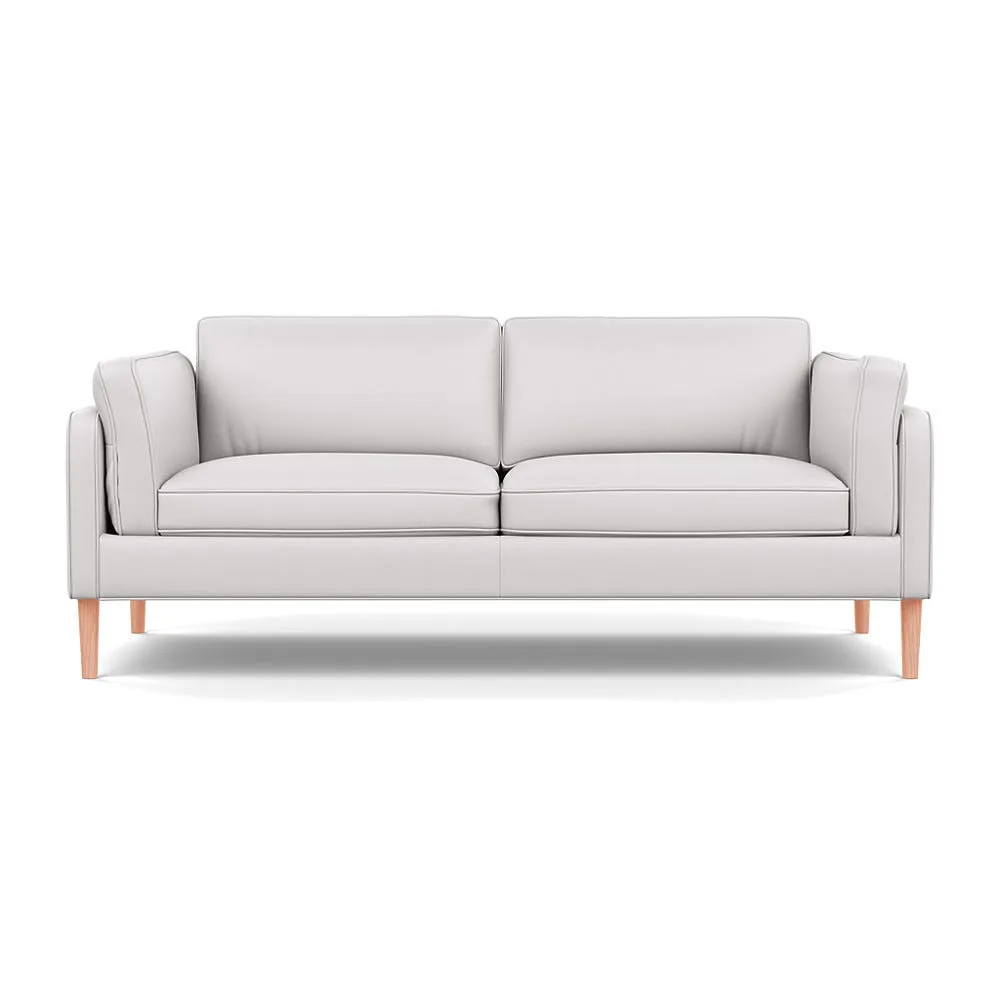 Heal's Sonno 3 Seater Leather Grain White 000 Natural Feet 1