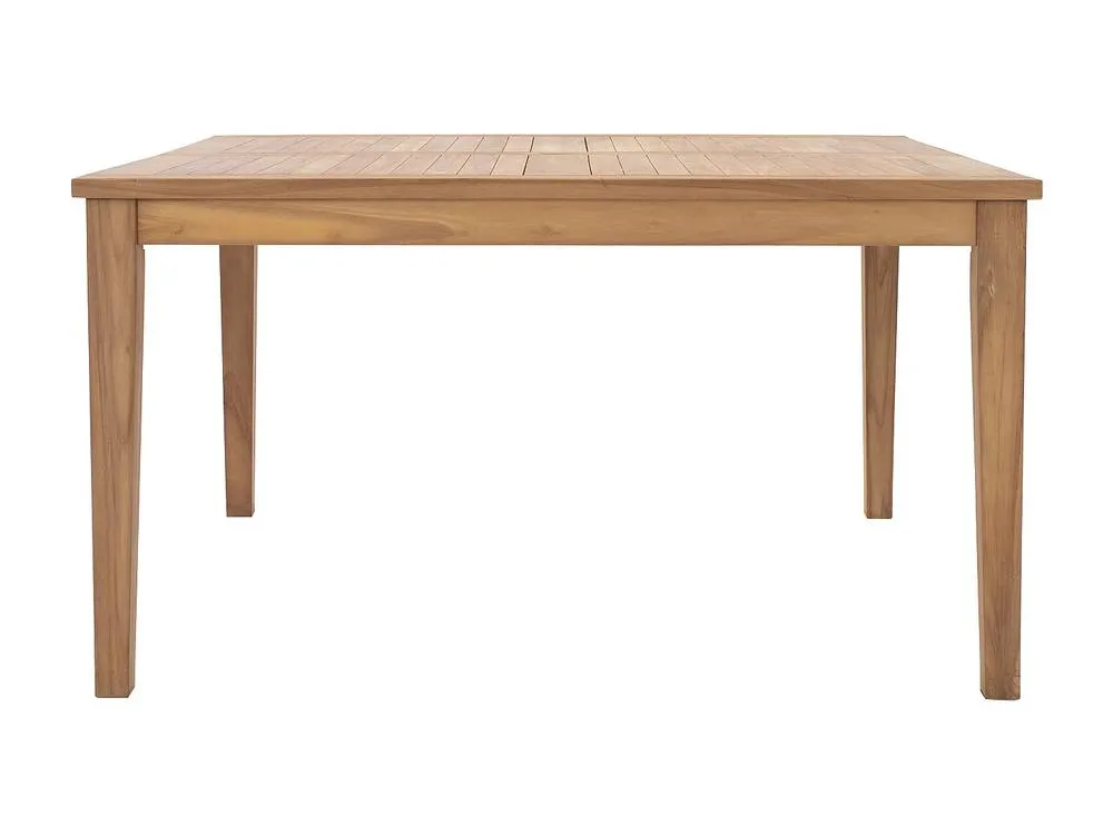 Vente-unique Square Teak Garden Dining Table L.140 Cm - Light Natural - ALLENDE By in Light Oak 5