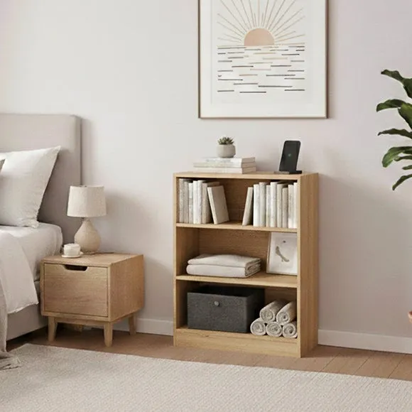 Cambridge 3 Tier Low Bookcase 3