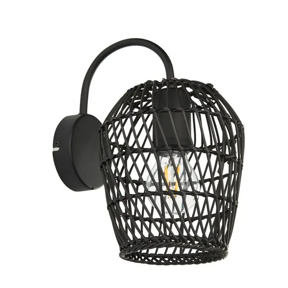 Kirra Bathroom Faux Rattan Wall Light 6