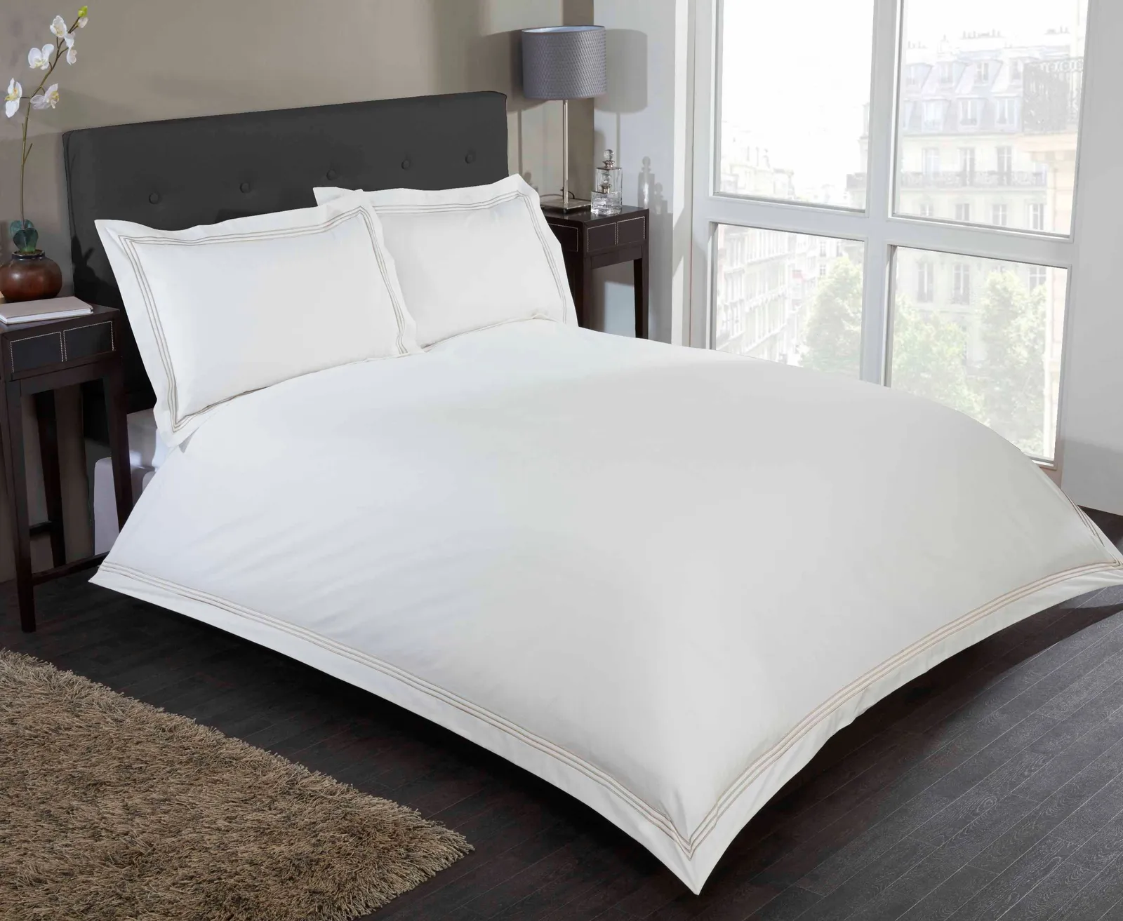 Rapport Home Mayfair Polycotton Duvet Cover Set With Pillowcase in Light Brown