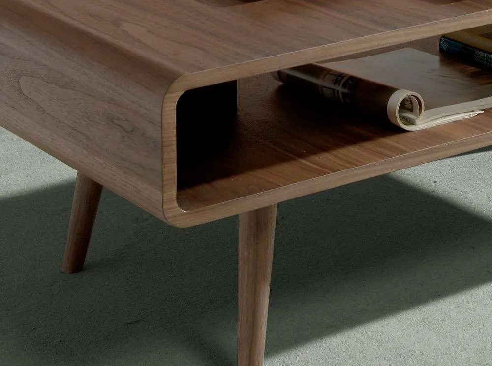 Angel Cerda Walnut Rectangular Coffee Table 120x60x43 cm 5