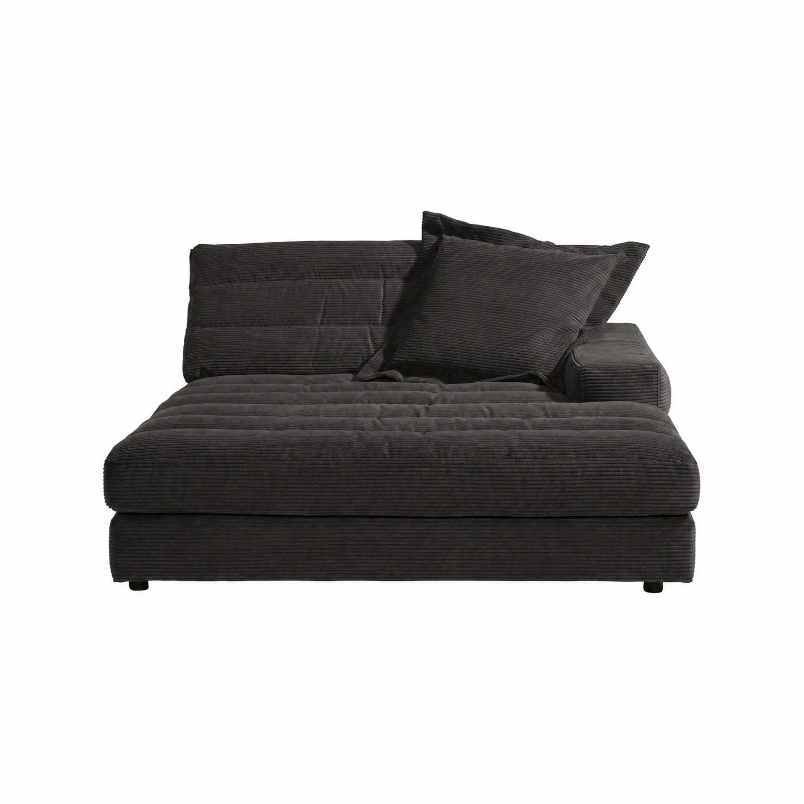 Twain Large Longchair Armrest Right Modular Sofa, Brown Fabric | Barker & Stonehouse 2