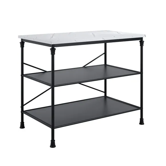LPD Fairmont Marble Effect Kitchen Island 3