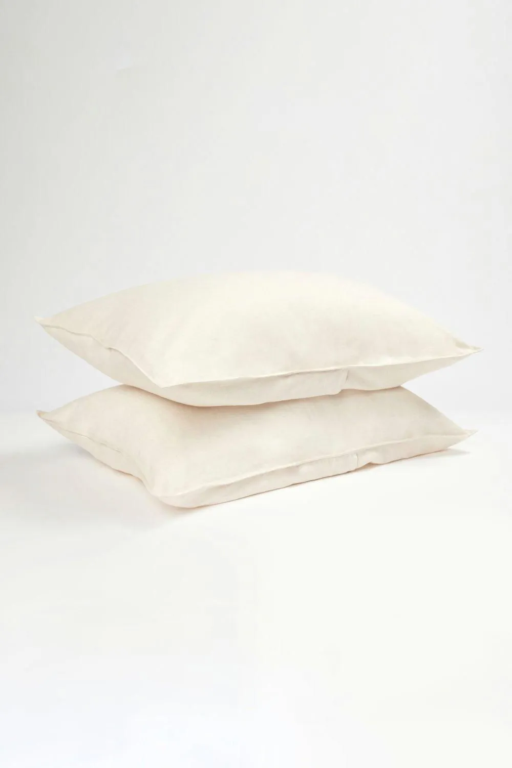 Panda Bamboo & French Linen Pillowcases (2-Pack) Natural, Cream 2