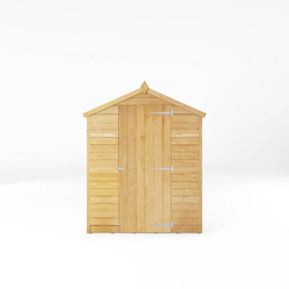 Mercia 7 x 5 Feet Overlap Apex Windowless Shed - L215 x W160.3 x H191.9 cm in Brown 3