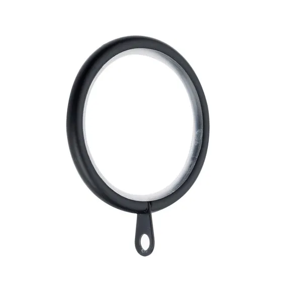 Pack of 6 Lined Metal Curtain Rings
