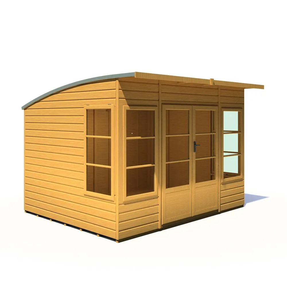 Shires Orchid 10 x 8 Feet Summerhouse - L239 x W299 x H217 cm in Light Brown 4
