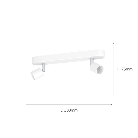 EGLO Essentials Stecci-E 2 Light Adjustable Semi Flush Spotlight Bar 4