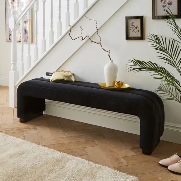 Lucilla 3 Seater Dining Bench, Velvet 2