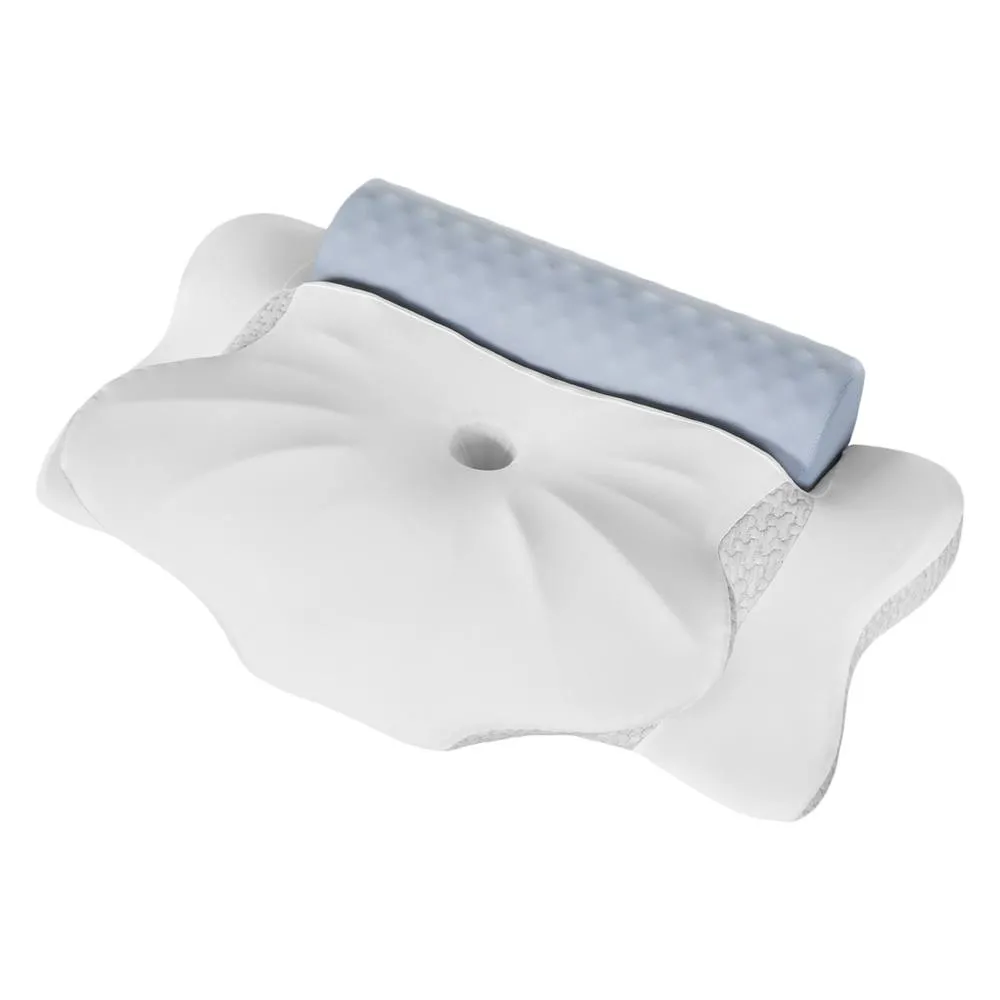Lavio Ergonomic Memory Foam Neck Pillow Support Bar for Cervical Pain Relief in White