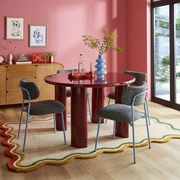 Elements Cooper Dining Chair, Tonal Boucle 2