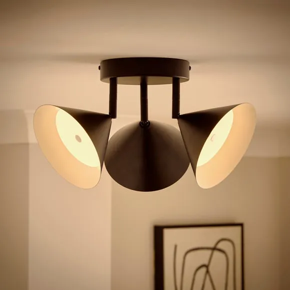 Edited Life Industrial 3 Light Adjustable LED Cone Spotlight 2