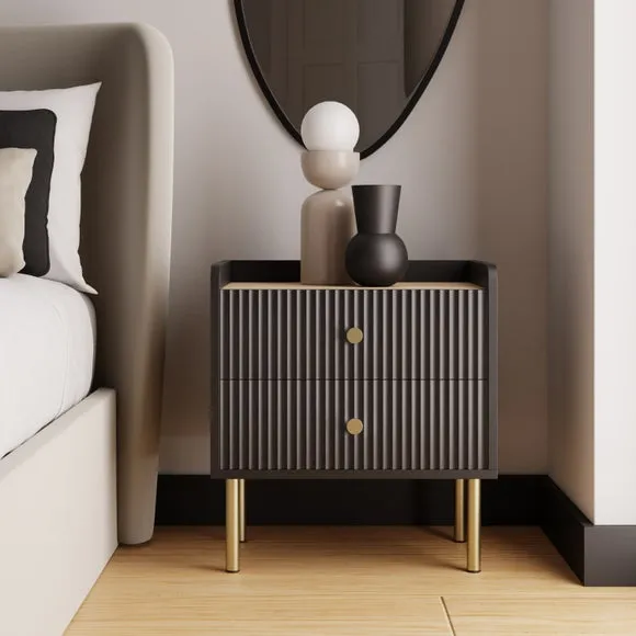 Georgi 2 Drawer Bedside Table 1