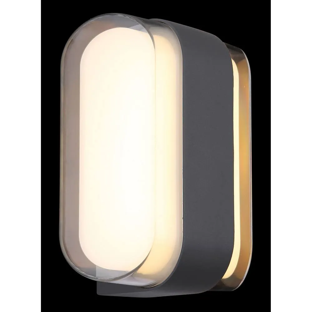 Netlighting Plixon Outdoor Modern Wall Lamp Anthracite IP54 Left Right LED in Grey 3
