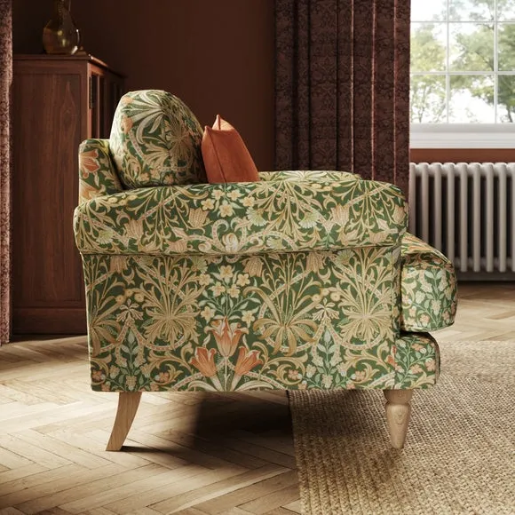 Jolene William Morris Woodland Weeds Print Velvet Snuggle Chair 2
