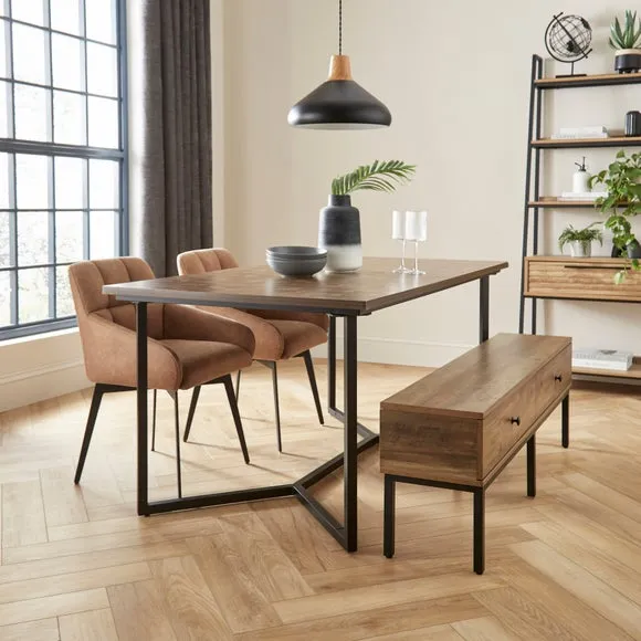Brayden Rectangular Dining Table, Jase Dining Chairs & Fulton Dining Bench