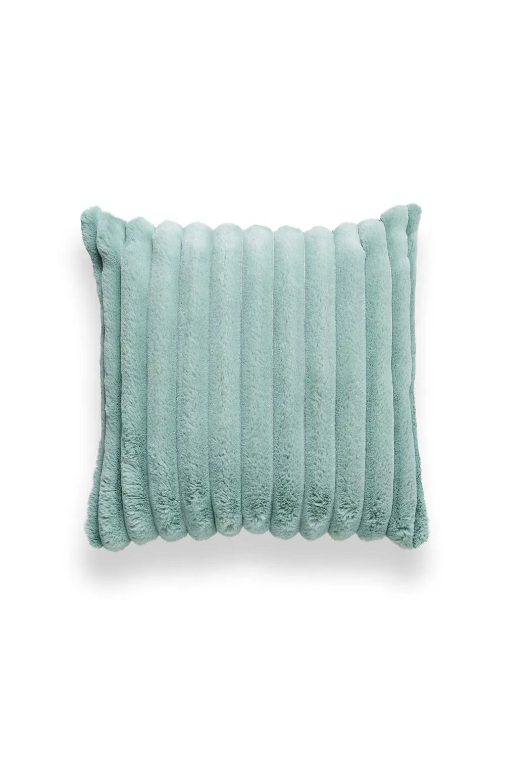 BHS Jumbo Cord with Plain Velvet Backing Cushion in Green 2