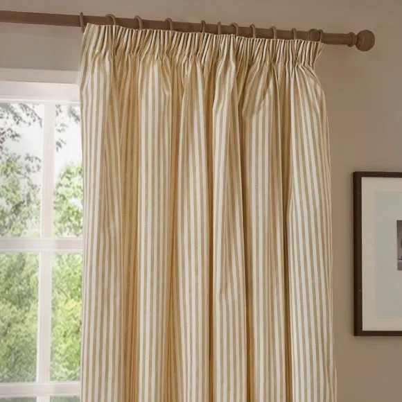 Yard Hebden Striped Pencil Pleat Curtains (Blackout Available) 1