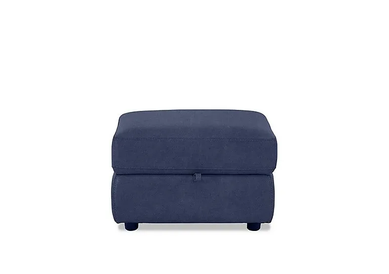 Fabric Storage Footstool - Blue