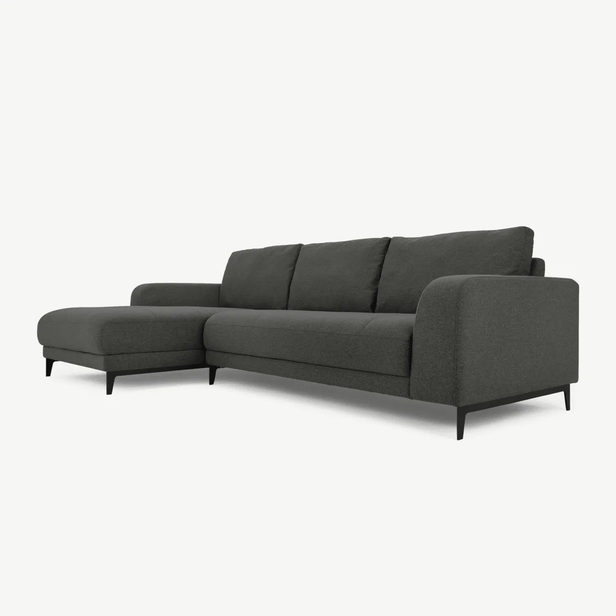 Luciano Left Hand Facing Chaise End Corner Sofa, Hudson Grey Fabric