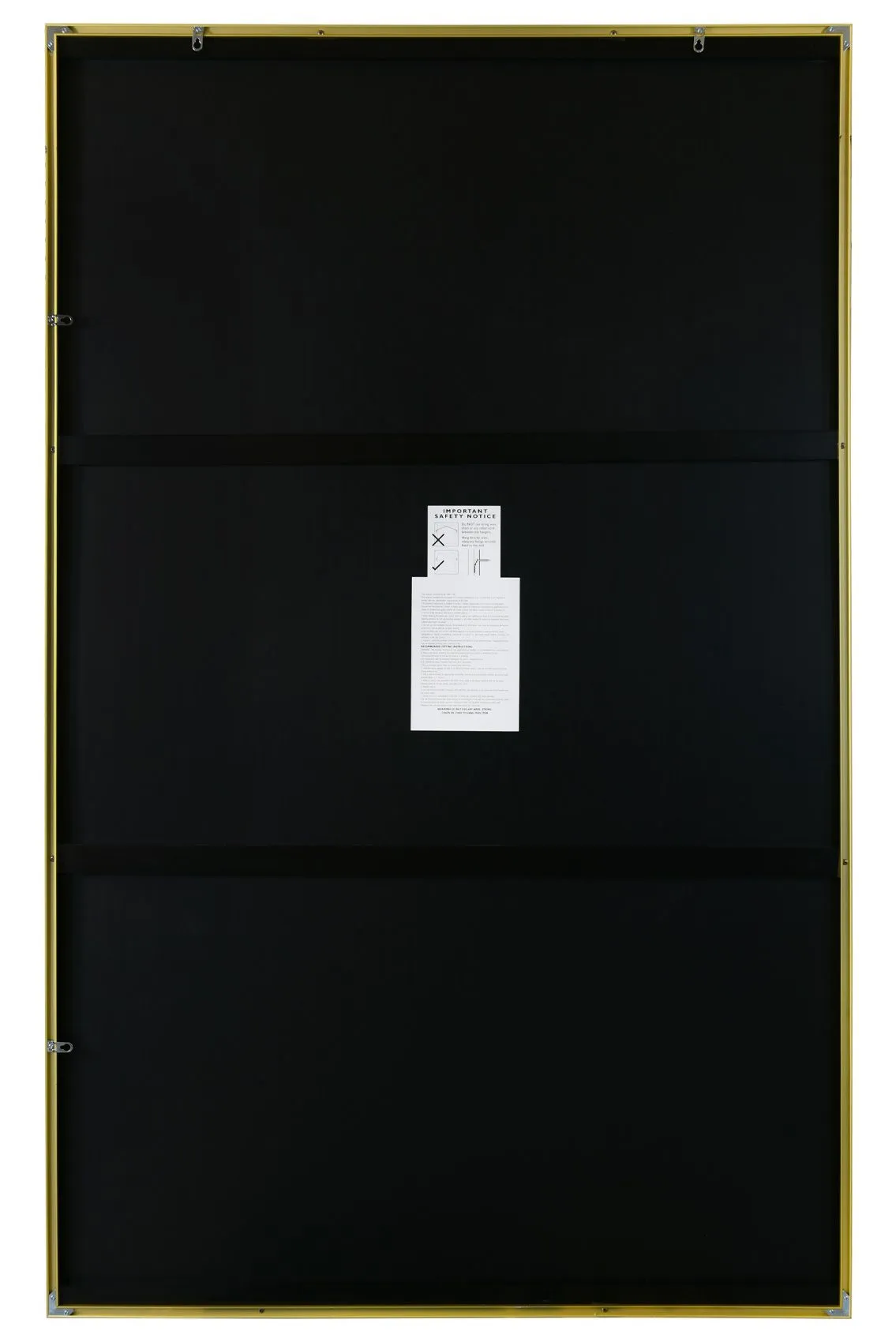 MirrorOutlet Gold Aluminium Edged Wall Leaner Mirror 68" X 43" (174 X 110CM) 3