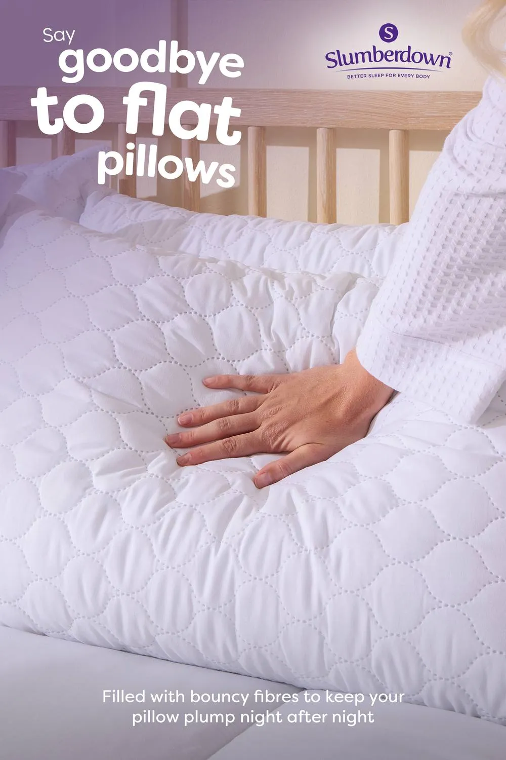 Slumberdown 14 Pack Sleep Soundly Rebound Firm Support Side Sleeper Pillows in White 2