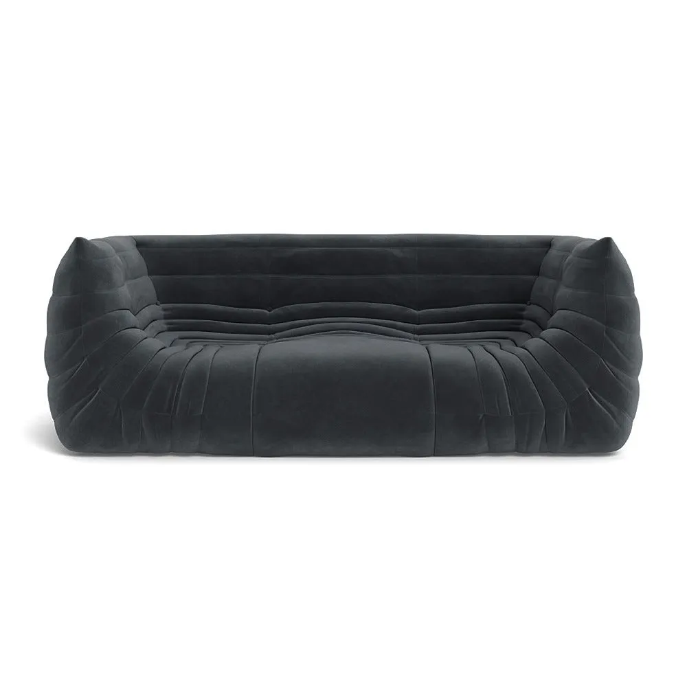 Ligne Roset Togo Medium Settee in Alcantara Chic Grey 1