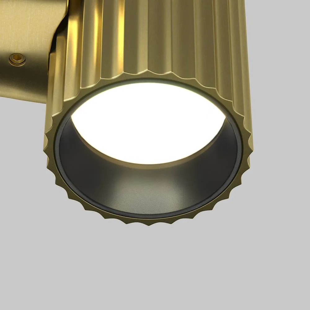 Netlighting Calipso Outdoor Wall Down Lamp Brass 1xGU10 in Gold 2