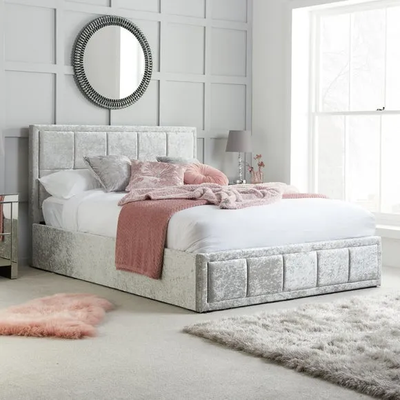 Hannover Crushed Velvet Ottoman Bed Frame 1