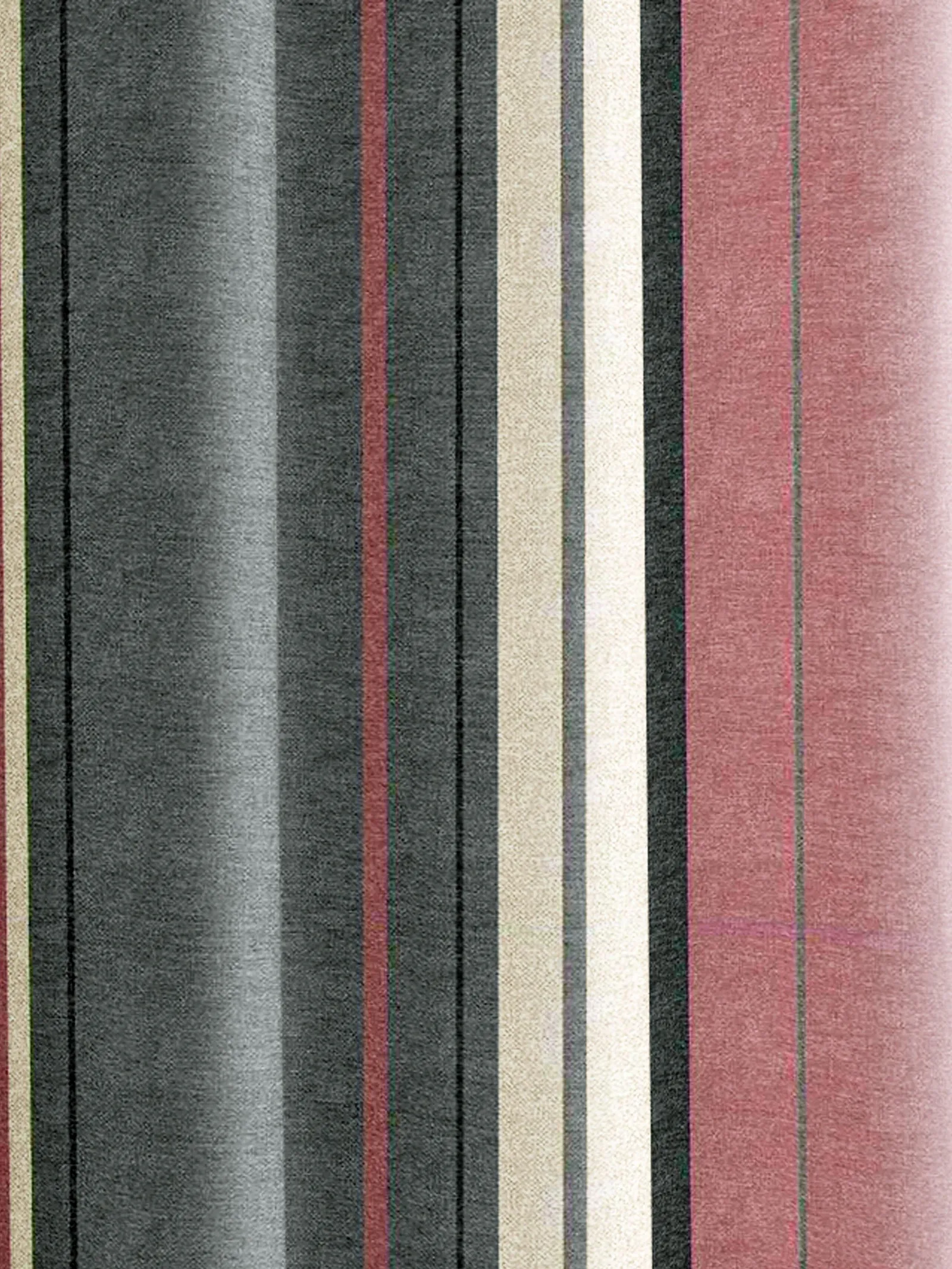 Fusion 'Whitworth Stripe' Fully Lined 100% Cotton Eyelet Curtains in Rose 3