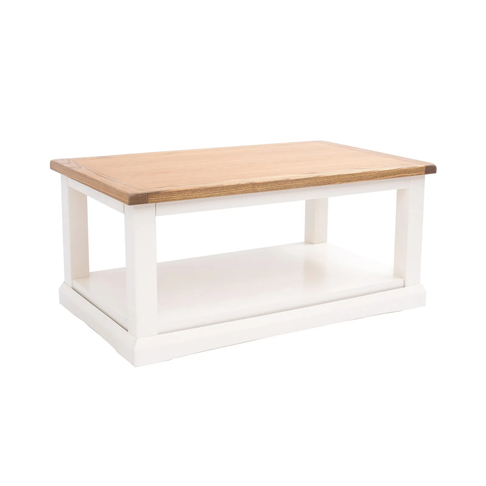 Cabinet Bits Coffee Table with Shelf - H45 W100 D60cm in Off-White 3