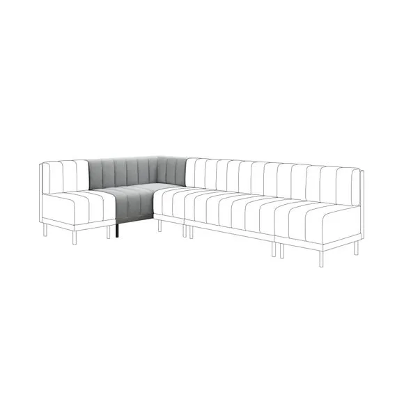 Amali Corner Dining Bench, Vintage Velvet