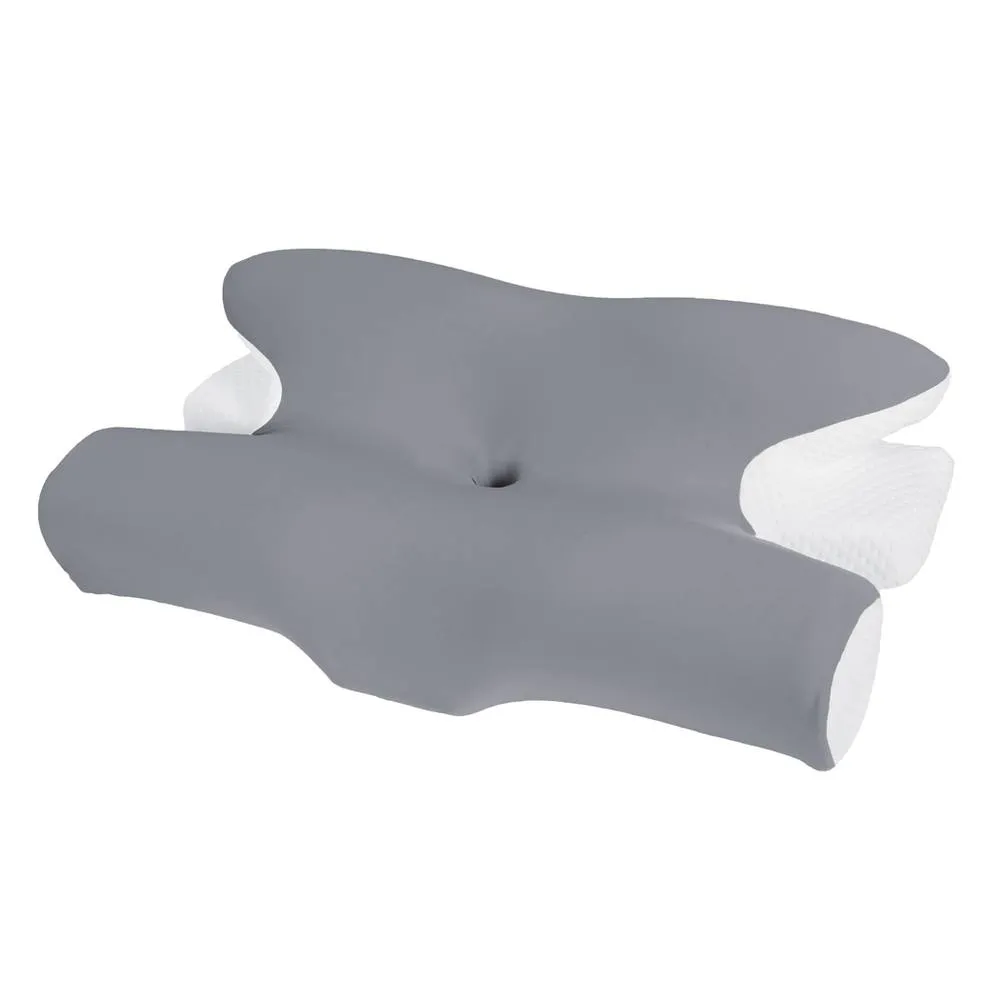 Lavio Ergonomic Horn Pillow Neck Shoulder Pain Relief Side Sleeper Support in Grey