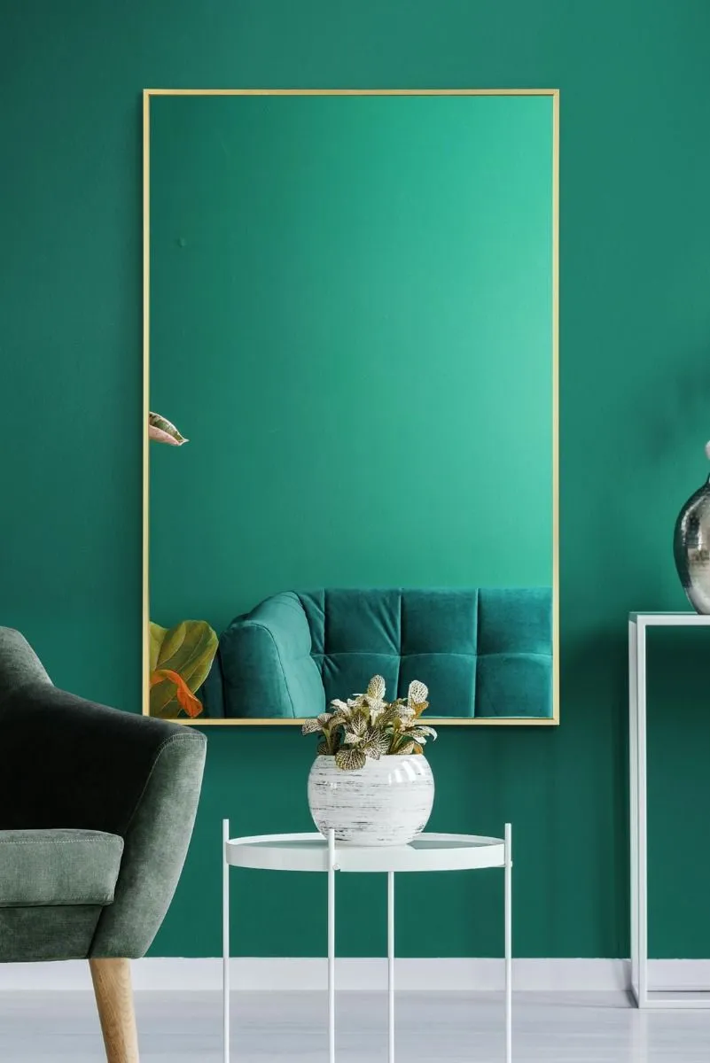 MirrorOutlet The Artus - Gold Aluminium Edged Wall Mirror 35" X 24" (90CM X 60CM) 2