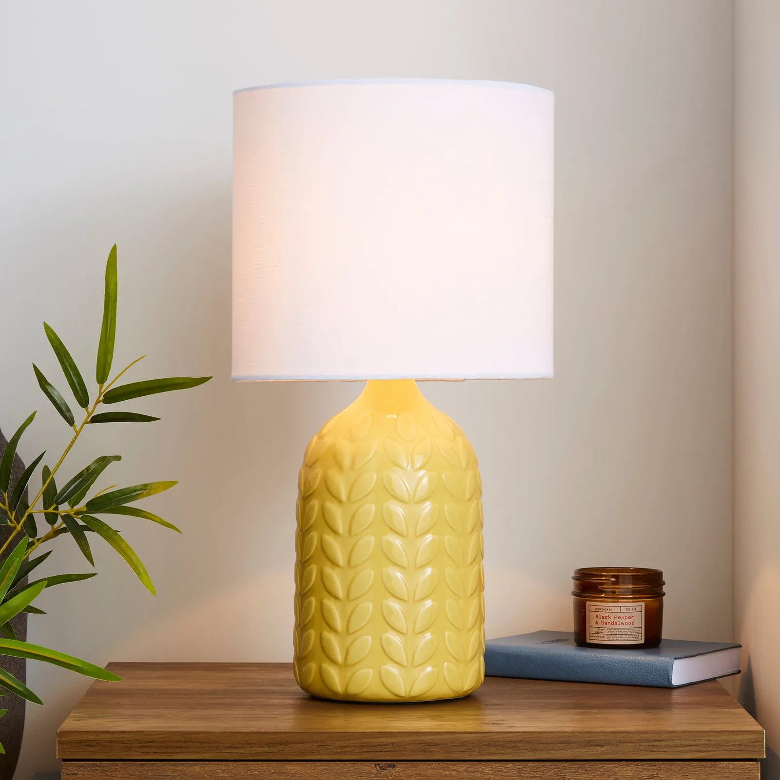 Magda Ceramic Table Lamp Ochre