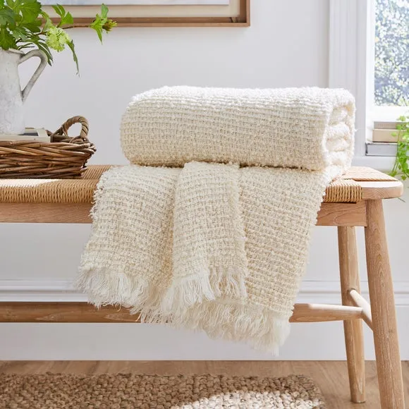 Churchgate Kibworth Boucle Throw Blanket 130x180cm 1