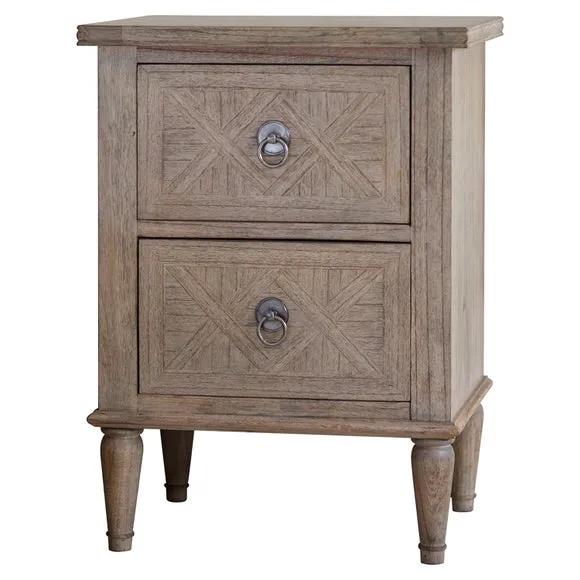 Modesto 2 Drawer Bedside Table 5