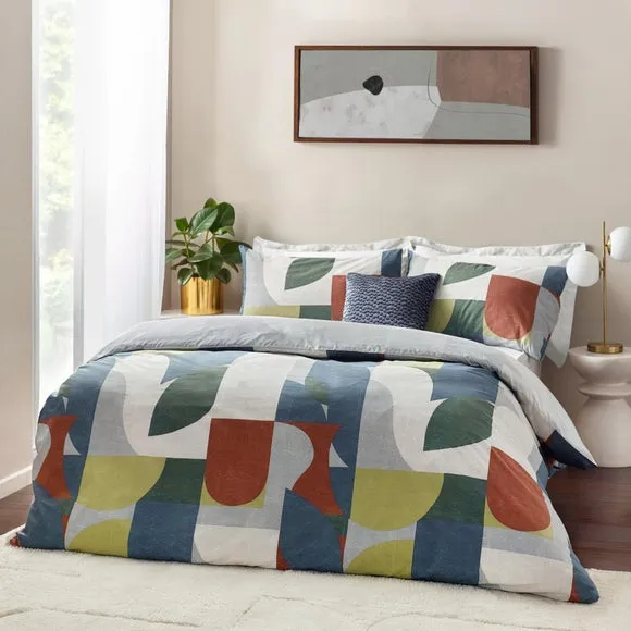 Hoem Siresa Reversible Duvet Cover and Pillowcase Set 1