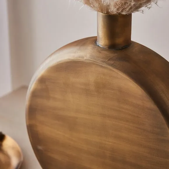 Metal Flat Bottle Vase 2