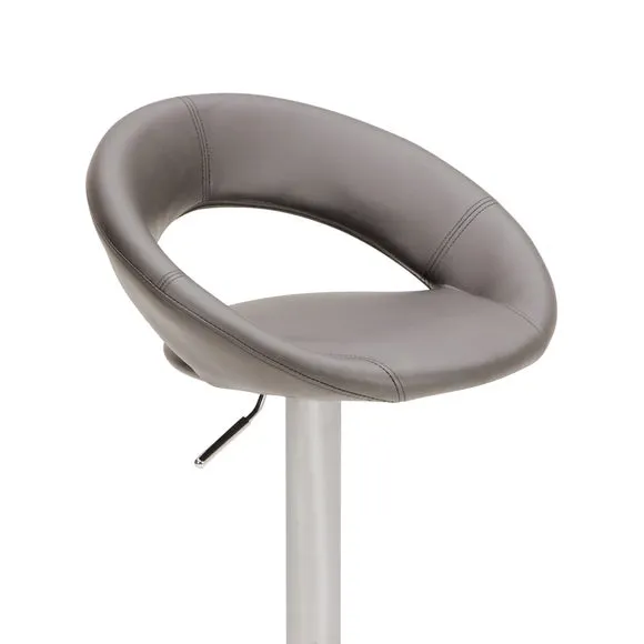 Knox Adjustable Height Swivel Bar Stool, Faux Leather 6