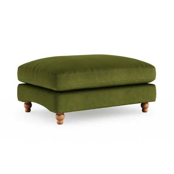 Martha Matte Plush Velvet Footstool 3