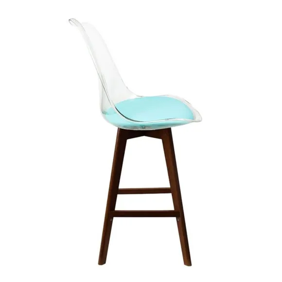 Fusion Living Soho Clear Plastic Bar Stool 3